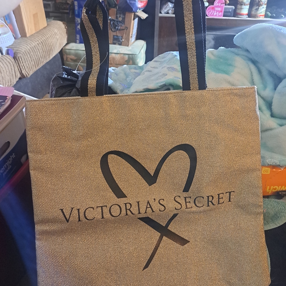 Victoria's Secret Beige and Black Tote